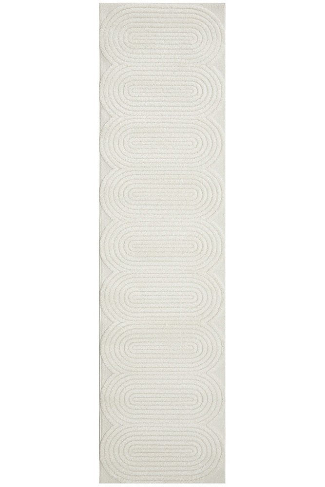 Lotus Carl White Runner Rug - Floorsome - Lotus Collection - LOT - CARL - WHITE - 300X80 - Lotus Collection
