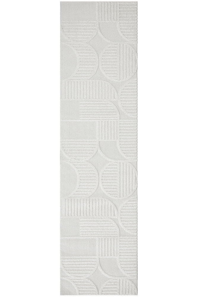 Lotus Leo White Rug - Floorsome - Lotus Collection - LOT - LEO - WHITE - 300X80 - Lotus Collection