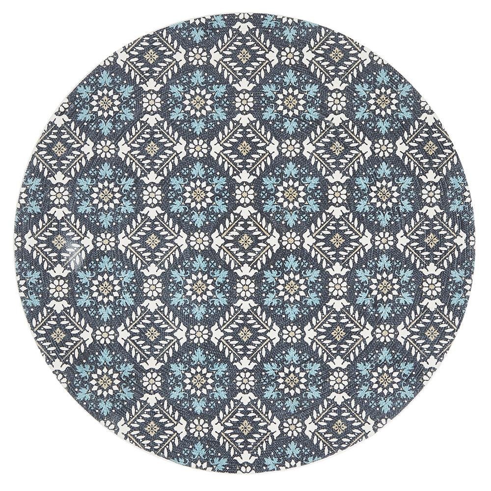Lunar 419 Printed Blue - Floorsome - Modern - LUN - 419 - BLU - 120X120 - Modern