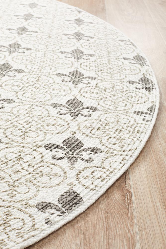 Lunar 421 Printed Silver - Floorsome - Modern - LUN - 421 - SIL - 120X120 - Modern