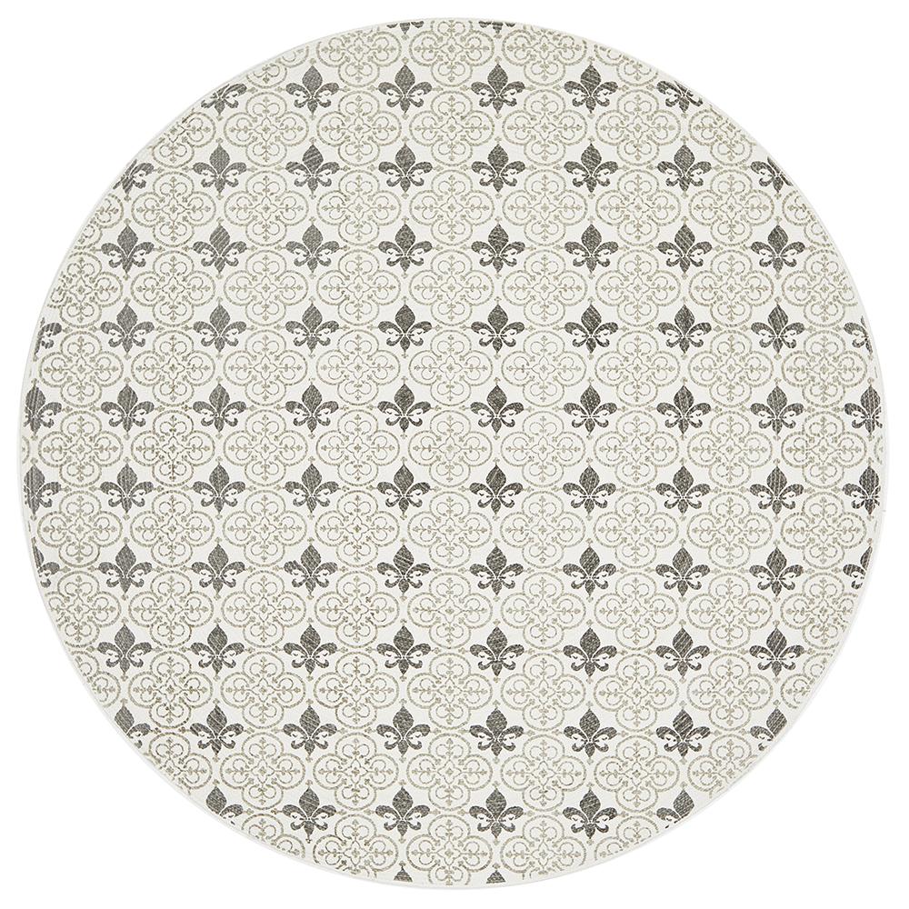 Lunar 421 Printed Silver - Floorsome - Modern - LUN - 421 - SIL - 120X120 - Modern