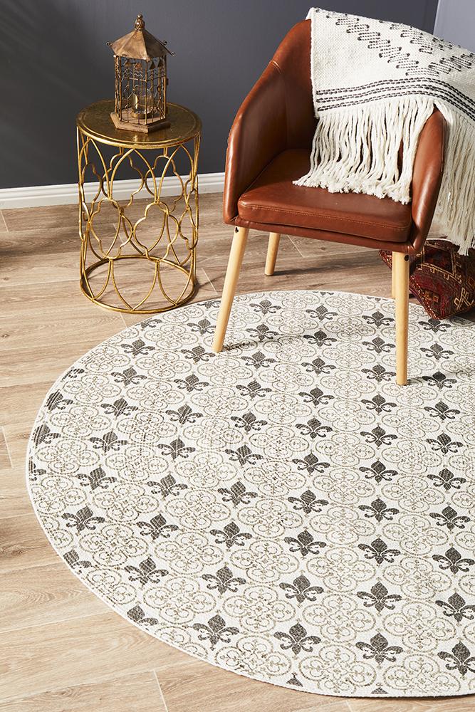 Lunar 421 Printed Silver - Floorsome - Modern - LUN - 421 - SIL - 120X120 - Modern