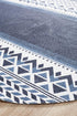 Lunar 422 Printed Navy - Floorsome - MODERN - LUN - 422 - NAV - 120X120 - MODERN