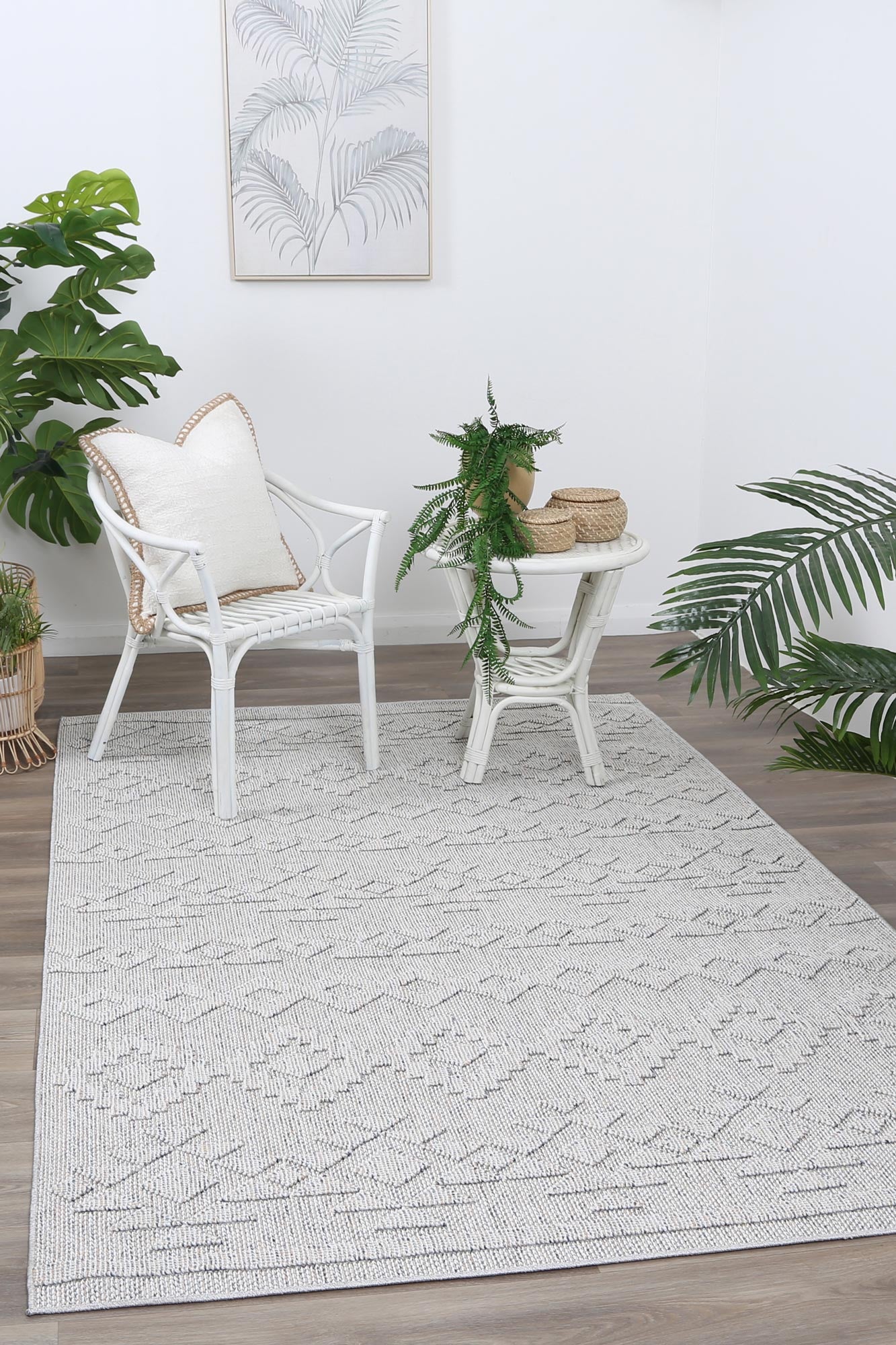 Maldives Indoor/Outdoor Grey Rug - Floorsome - Rug - MALD280TW02 - Rug