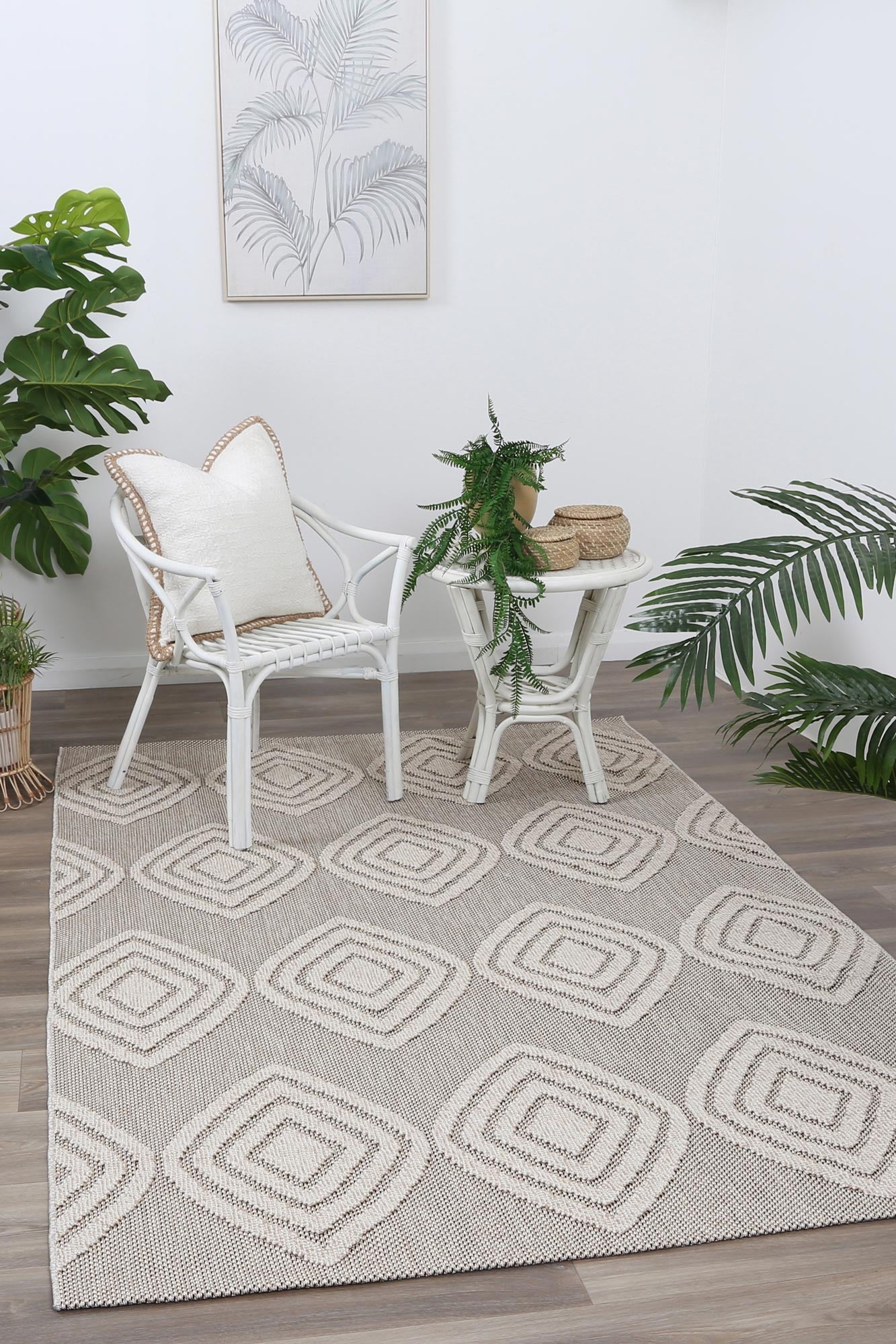 Maldives Modern Indoor/Outdoor Brown Rug - Floorsome - Rug - MALD280TW03 - Rug