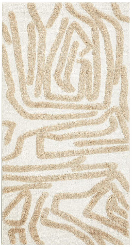 Marigold Jayla Abstract Art Beige Rug - Floorsome - Marigold 150X80 - MAR - JAYLA - 150X80 - Marigold 150X80