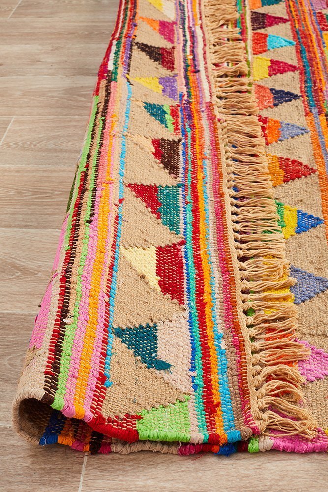 Marlo Naturl Jute and Cotton Rug - Floorsome - Flatweave - ATR - BUN - MULT - 220X150 - Flatweave
