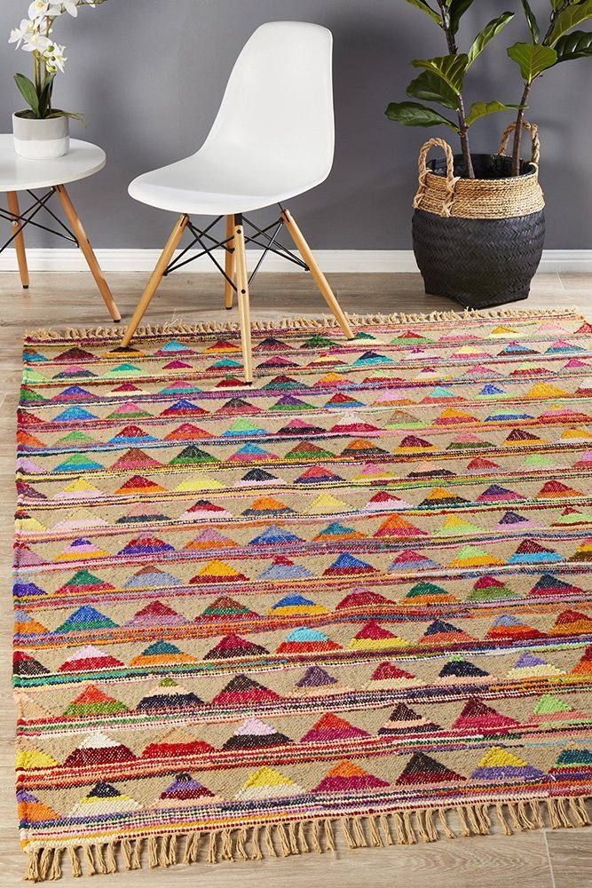Marlo Naturl Jute and Cotton Rug - Floorsome - Flatweave - ATR - BUN - MULT - 220X150 - Flatweave