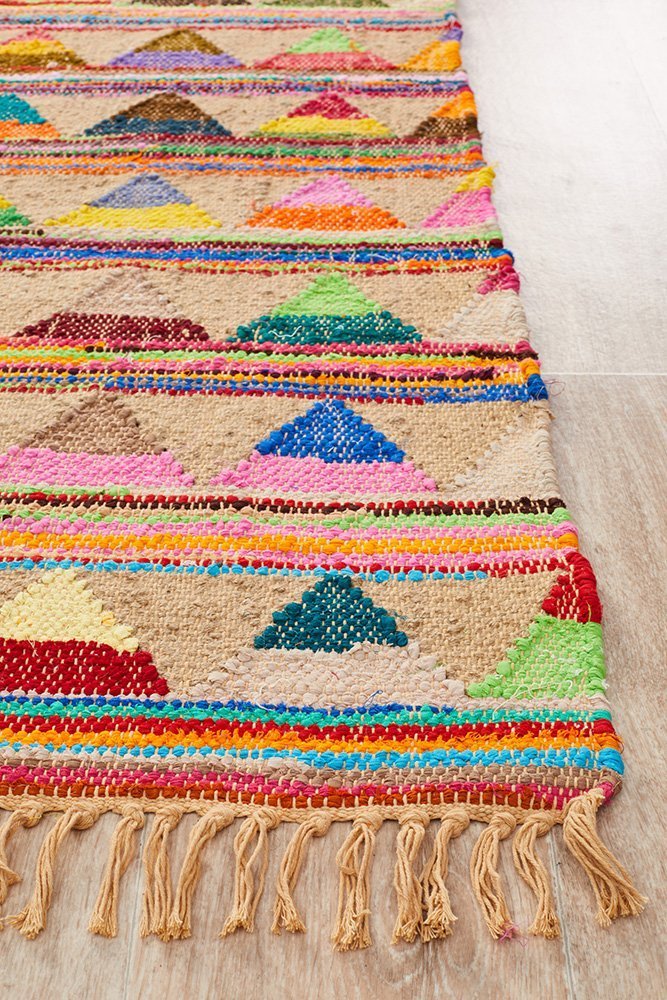 Marlo Naturl Jute and Cotton Rug - Floorsome - Flatweave - ATR - BUN - MULT - 220X150 - Flatweave
