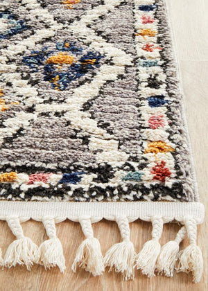 Marrakesh 555 Grey Runner Rug - Floorsome - Modern