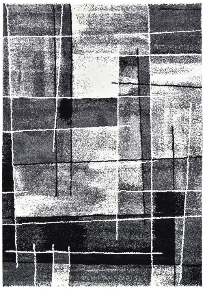 Marvel 297 Dark Grey Black Rug - Floorsome - MODERN - MILL - D297A - D.GREY - BLACK - 60X90 - MODERN