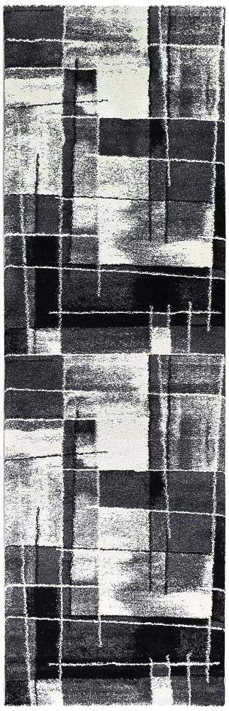 Marvel 297 Dark Grey Black Runner - Floorsome - runner - MILL - D297A - D.GREY - BLACK - 80X300 - runner