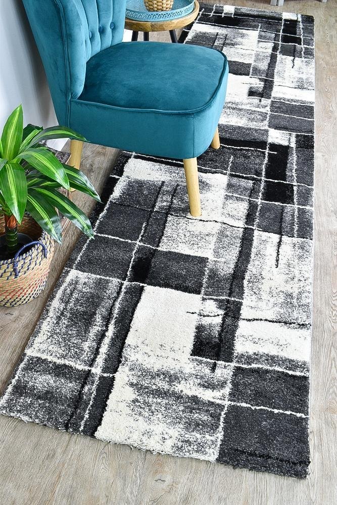 Marvel 297 Dark Grey Black Runner - Floorsome - runner - MILL - D297A - D.GREY - BLACK - 80X300 - runner
