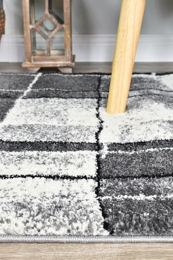 Marvel 297 Dark Grey Black Runner - Floorsome - runner - MILL - D297A - D.GREY - BLACK - 80X300 - runner
