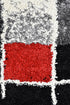 Marvel 297 Dark Grey Red Rug - Floorsome - Modern - MILL - D297A - D.GREY - RED - 60X90 - Modern