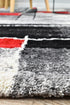 Marvel 297 Dark Grey Red Rug - Floorsome - Modern - MILL - D297A - D.GREY - RED - 60X90 - Modern