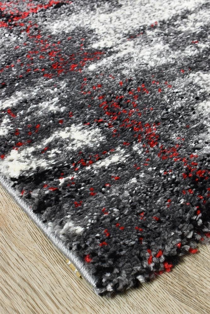 Marvel 347 Light Grey Red Runner - Floorsome - RUNNER - MILL - B347B - L.GREY - RED - 80X300 - RUNNER