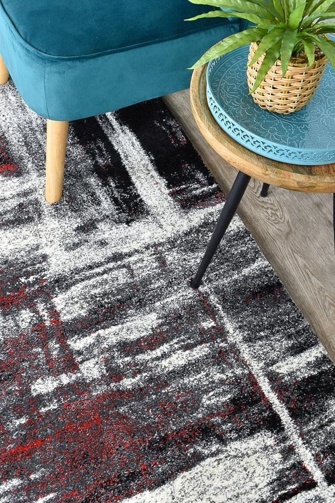 Marvel 347 Light Grey Red Runner - Floorsome - RUNNER - MILL - B347B - L.GREY - RED - 80X300 - RUNNER