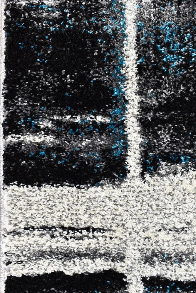 Marvel 347 Light Grey Turquoise Runner - Floorsome - RUNNER - MILL - B347B - L.GREY - TURQ - 80X300 - RUNNER