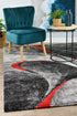 Marvel 37 Dark Grey Red Rug - Floorsome - MODERN - MILL - D037A - D.GREY - RED - 60X90 - MODERN