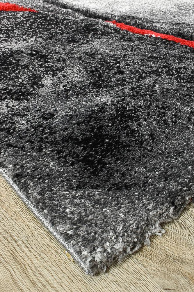 Marvel 37 Dark Grey Red Runner - Floorsome - RUNNER - MILL - D037A - D.GREY - RED - 80X300 - RUNNER