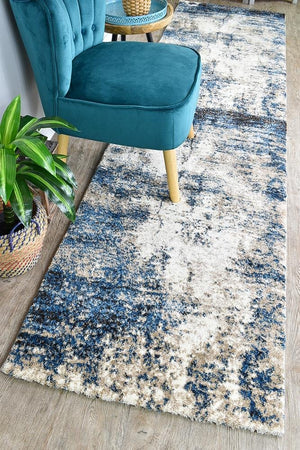 Marvel 651 Beige Blue Runner - Floorsome - RUNNER