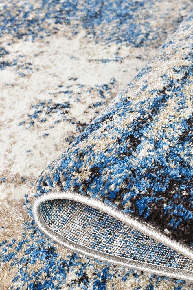 Marvel 651 Beige Blue Runner - Floorsome - RUNNER - MILL - B651A - WHITE - BLUE - 80X300 - RUNNER