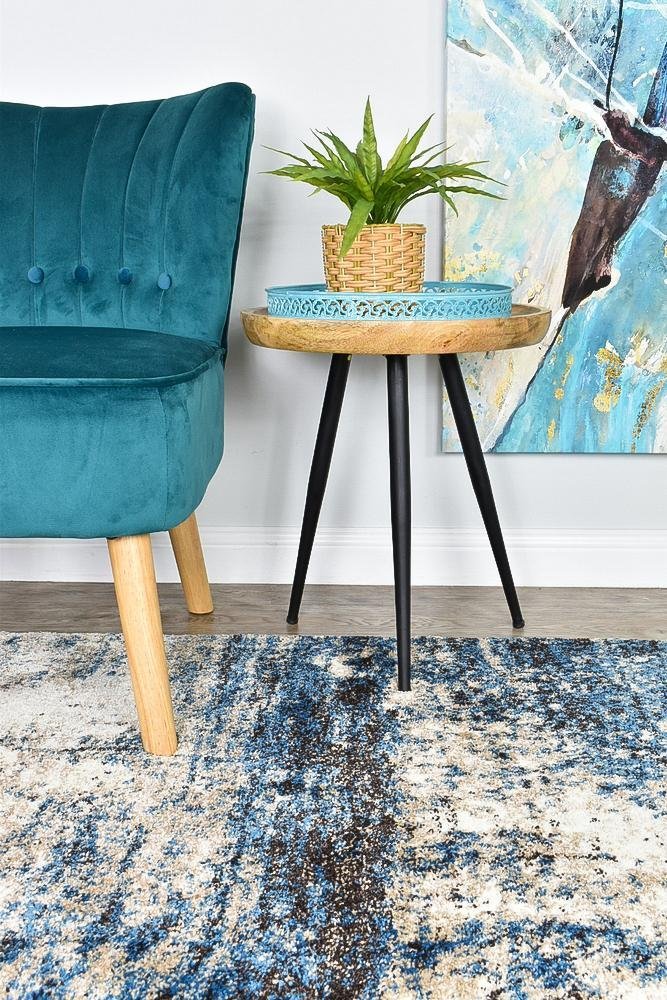 Marvel 651 Beige Blue Runner - Floorsome - RUNNER - MILL - B651A - WHITE - BLUE - 80X300 - RUNNER