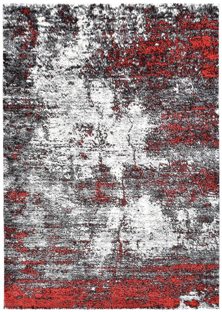 Marvel 651 White Red Rug - Floorsome - MODERN - MILL - B651A - WHITE - RED - 60X90 - MODERN