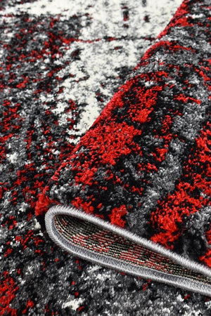 Marvel 651 White Red Rug - Floorsome - MODERN