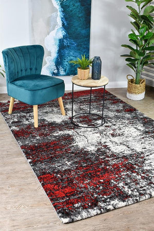 Marvel 651 White Red Rug - Floorsome - MODERN