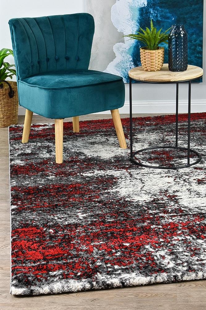Marvel 651 White Red Rug