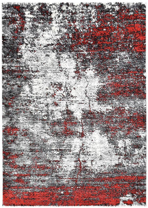 Marvel 651 White Red Rug - Floorsome - MODERN