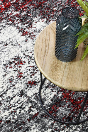 Marvel 651 White Red Rug - Floorsome - MODERN