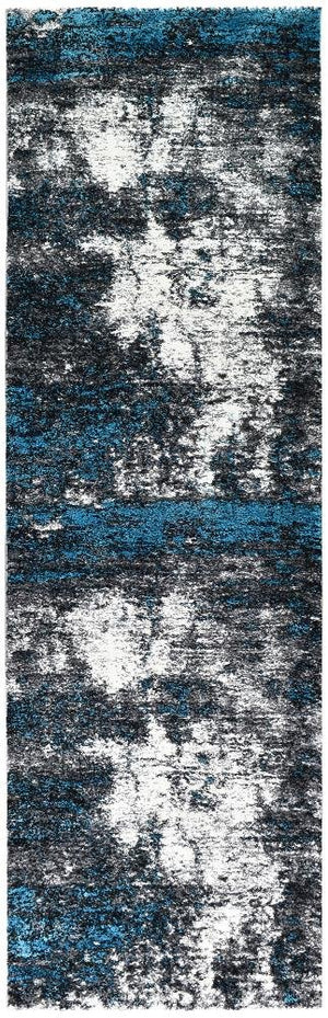 Marvel 651 White Turquoise Runner - Floorsome - RUNNER