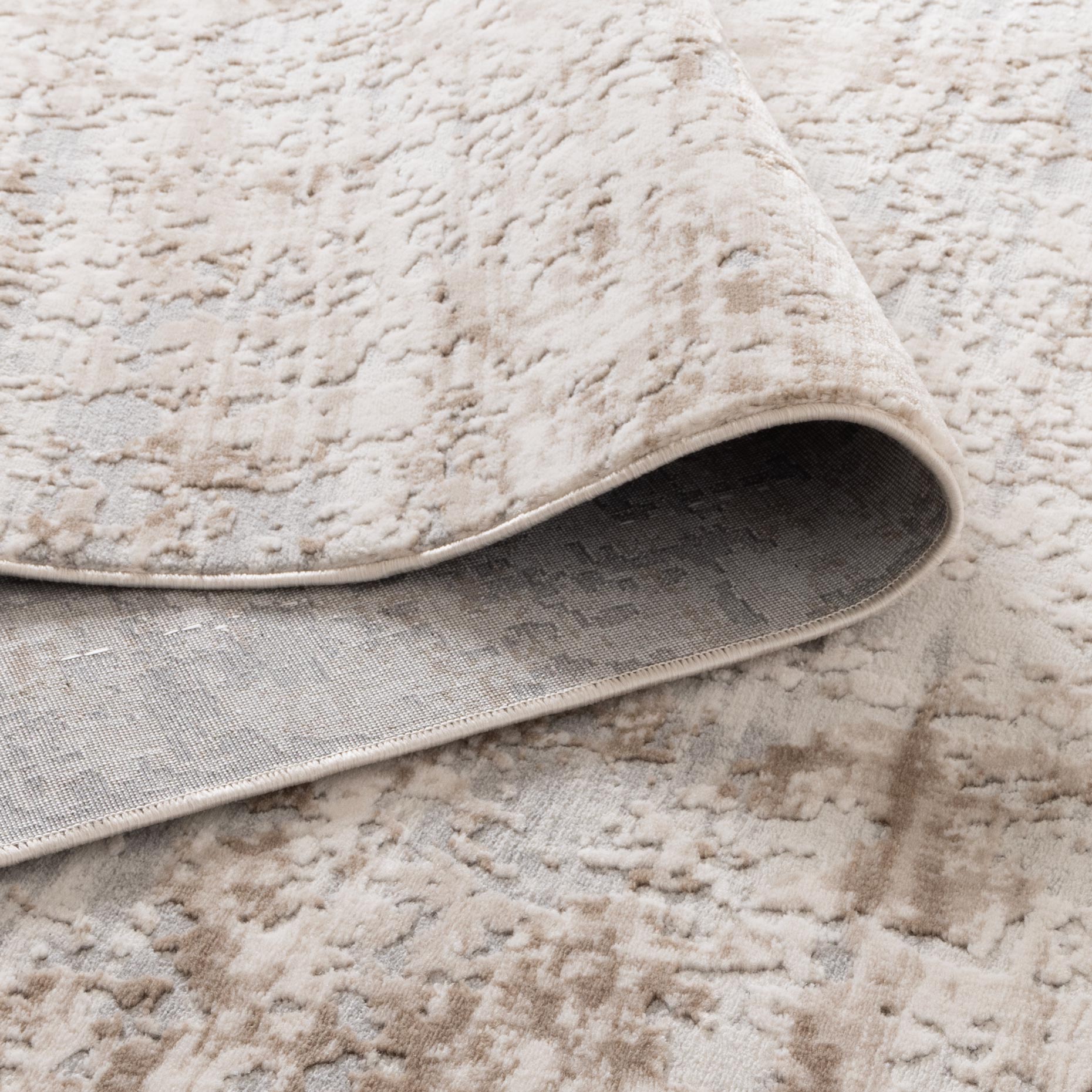 Maya Abstract Distressed Cream and Beige Rug - M105 - Floorsome - Area Rug - MAYA160M105 - Area Rug