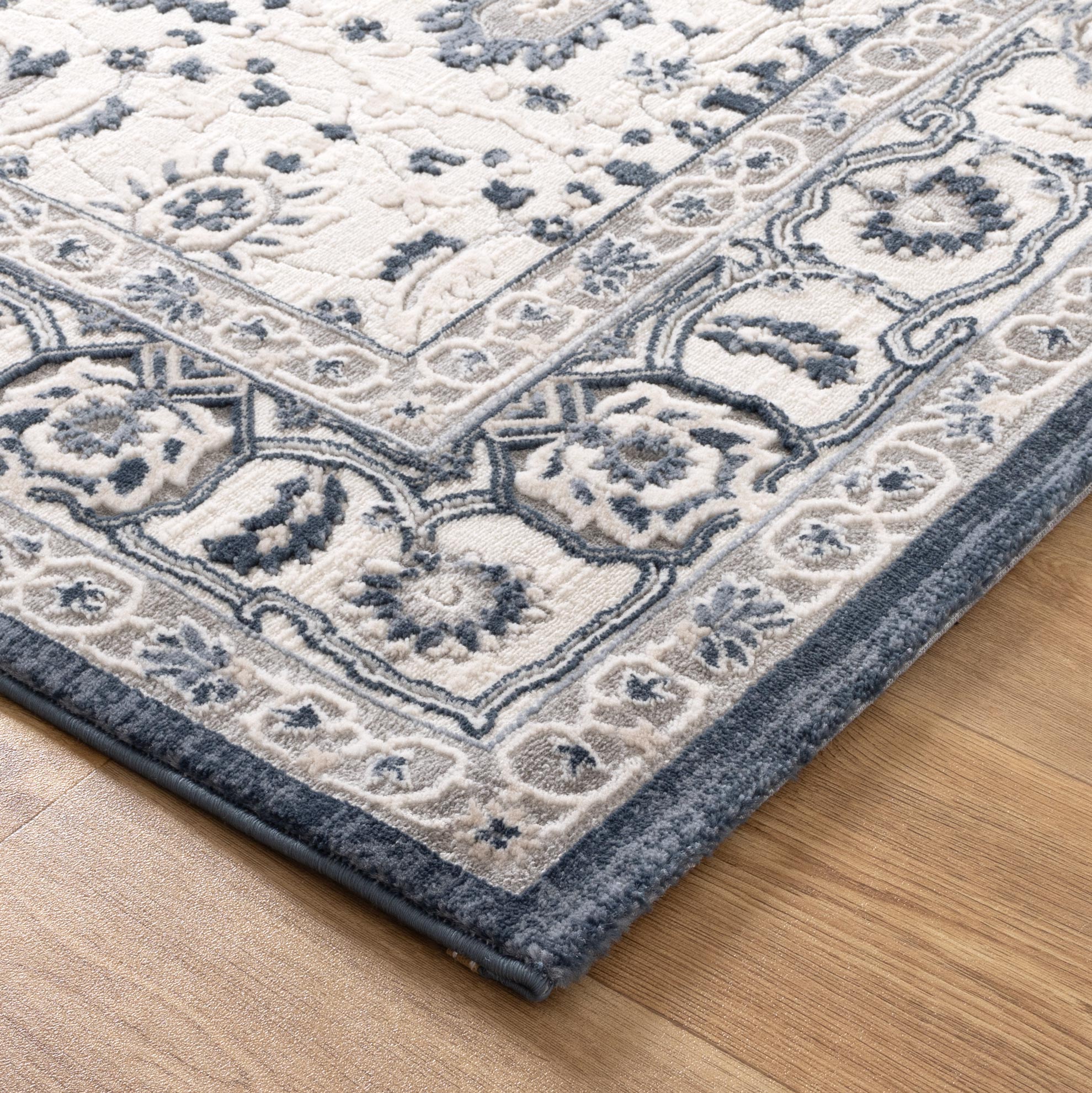 Maya Floral Traditional Blue Rug - M102 - Floorsome - Area Rug - MAYA160M102 - Area Rug
