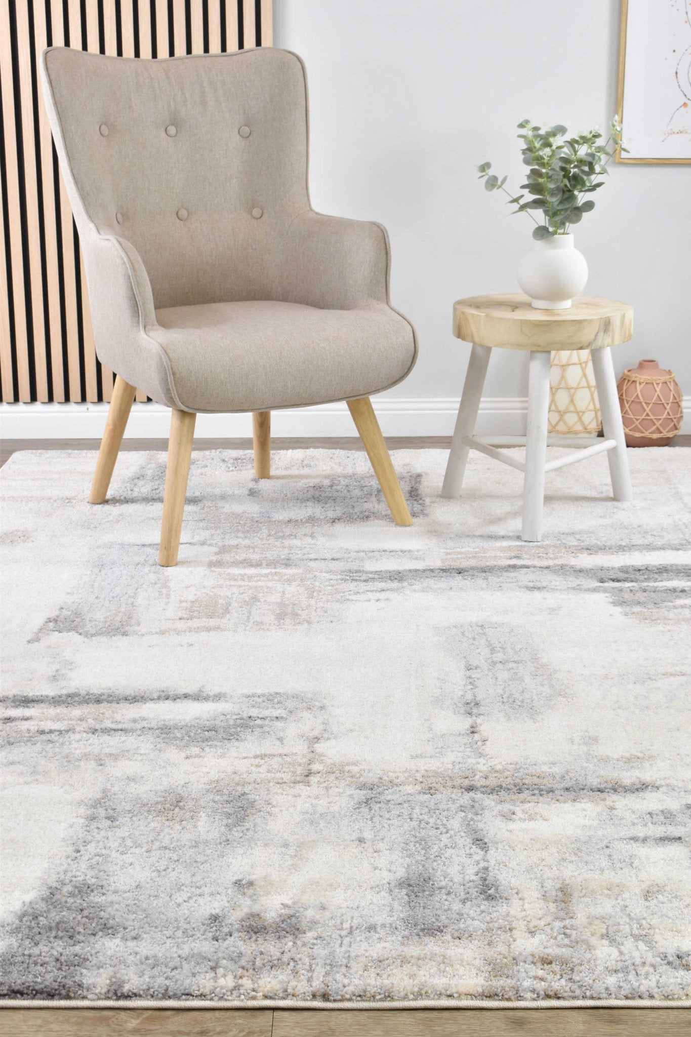 Maya Mosaic Rug - Floorsome - MODERN - CHAR-DRIFTWOOD-80X150 - MODERN