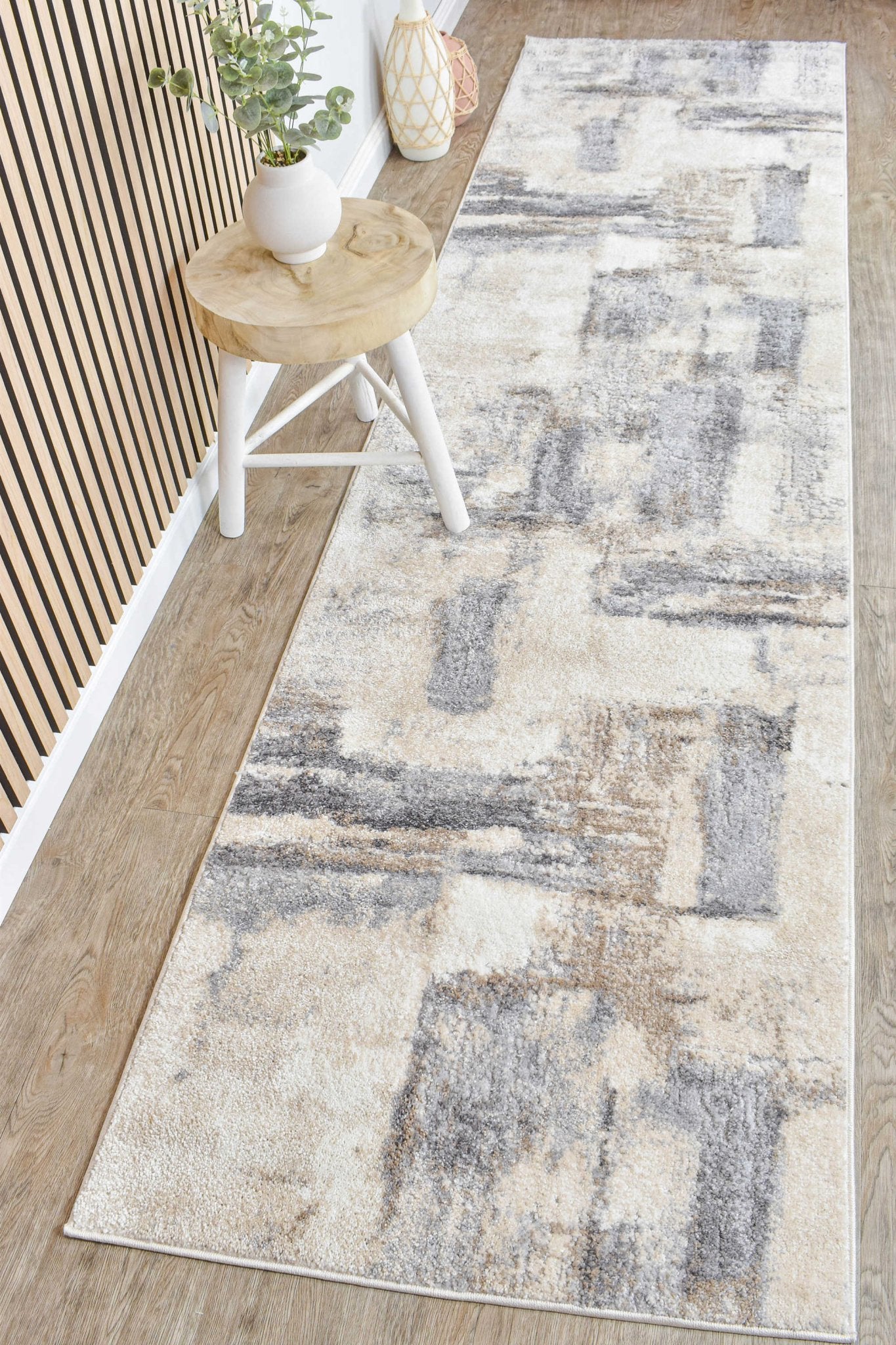 Maya Mosaic Rug - Floorsome - MODERN - CHAR-DRIFTWOOD-80X150 - MODERN