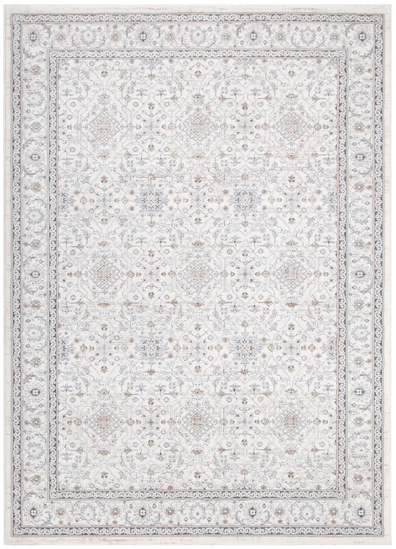Maya Traditional Border Cream and Beige Rug - M103 - Floorsome - Area Rug - MAYA160M103 - Area Rug