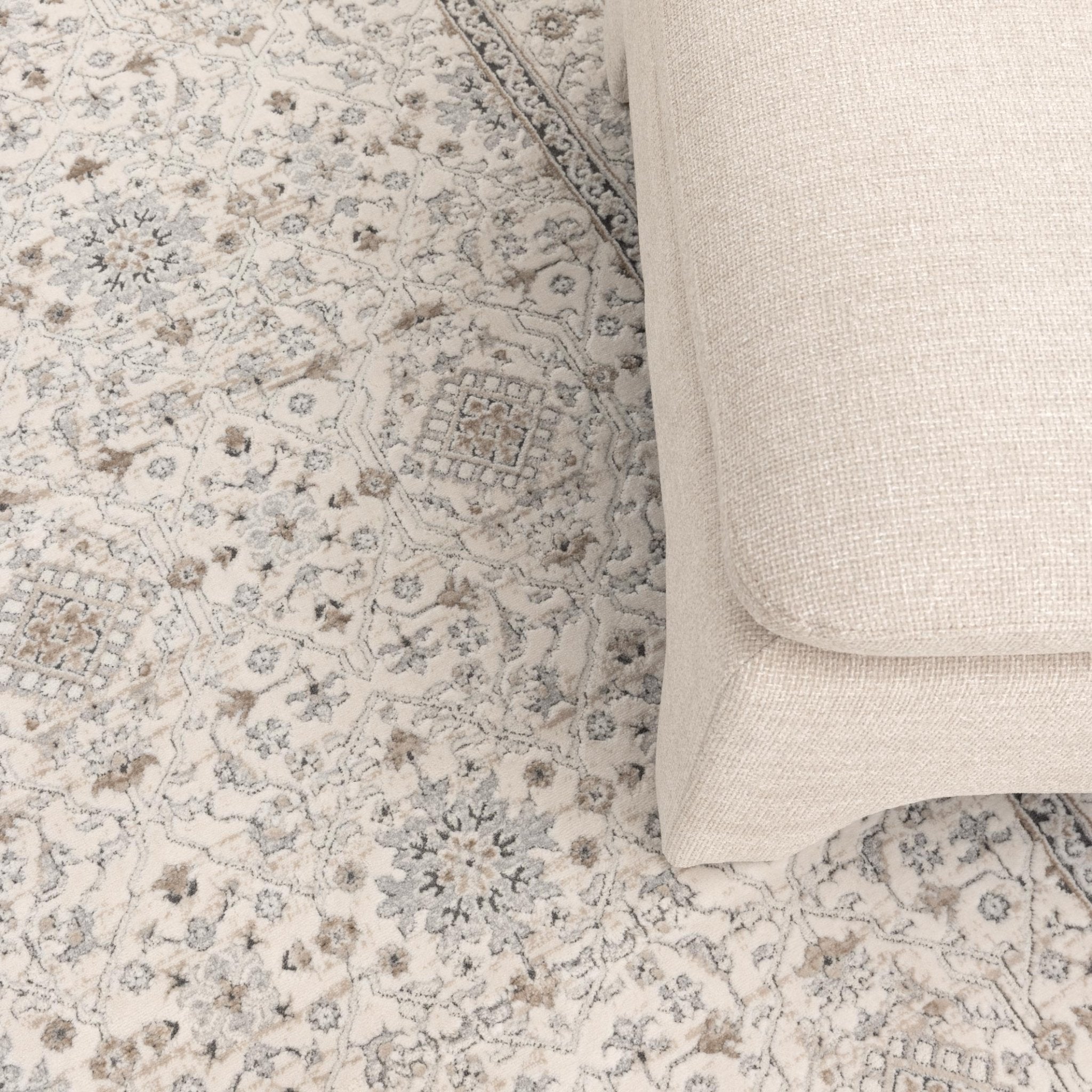 Maya Traditional Border Cream and Beige Rug - M103 - Floorsome - Area Rug - MAYA160M103 - Area Rug