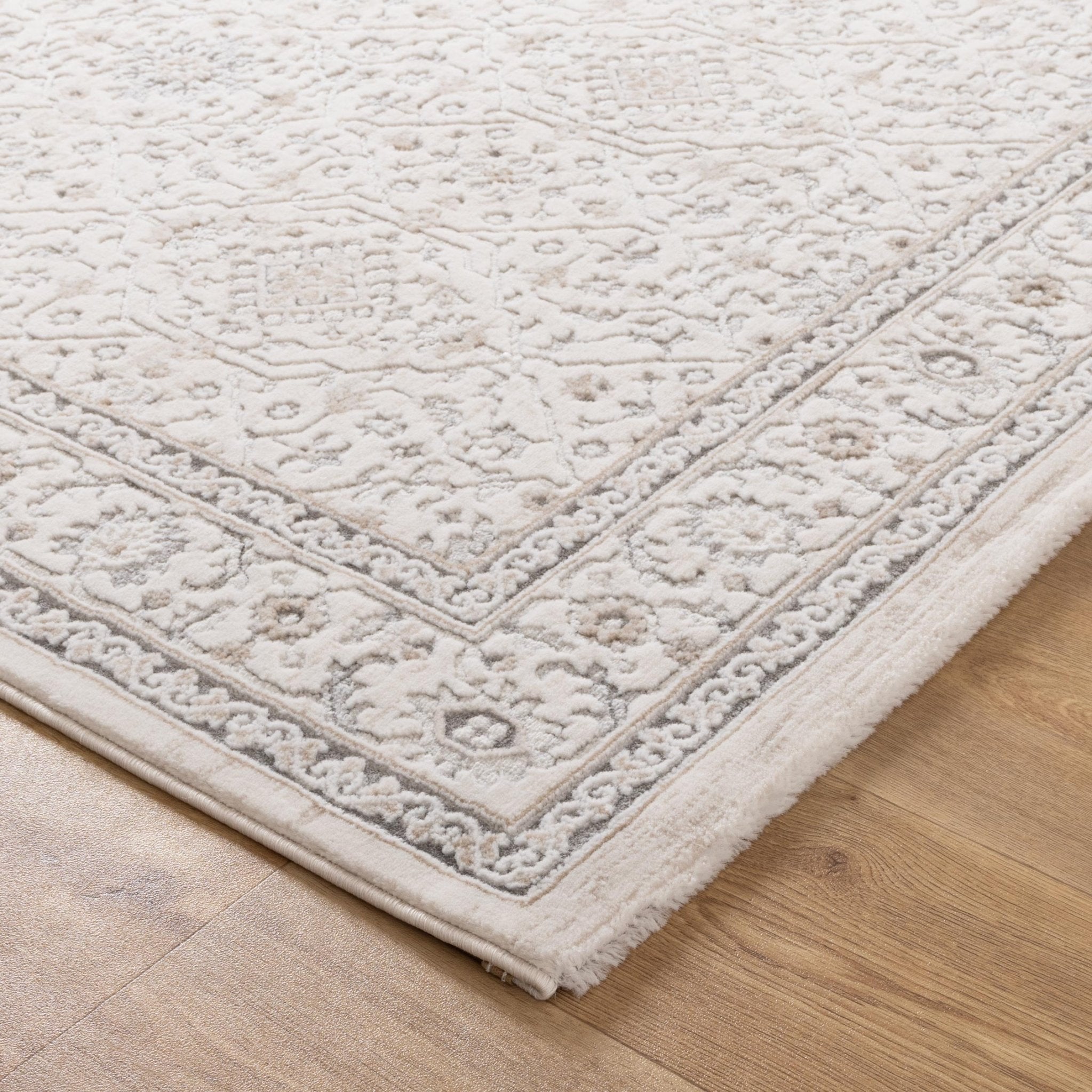 Maya Traditional Border Cream and Beige Rug - M103 - Floorsome - Area Rug - MAYA160M103 - Area Rug