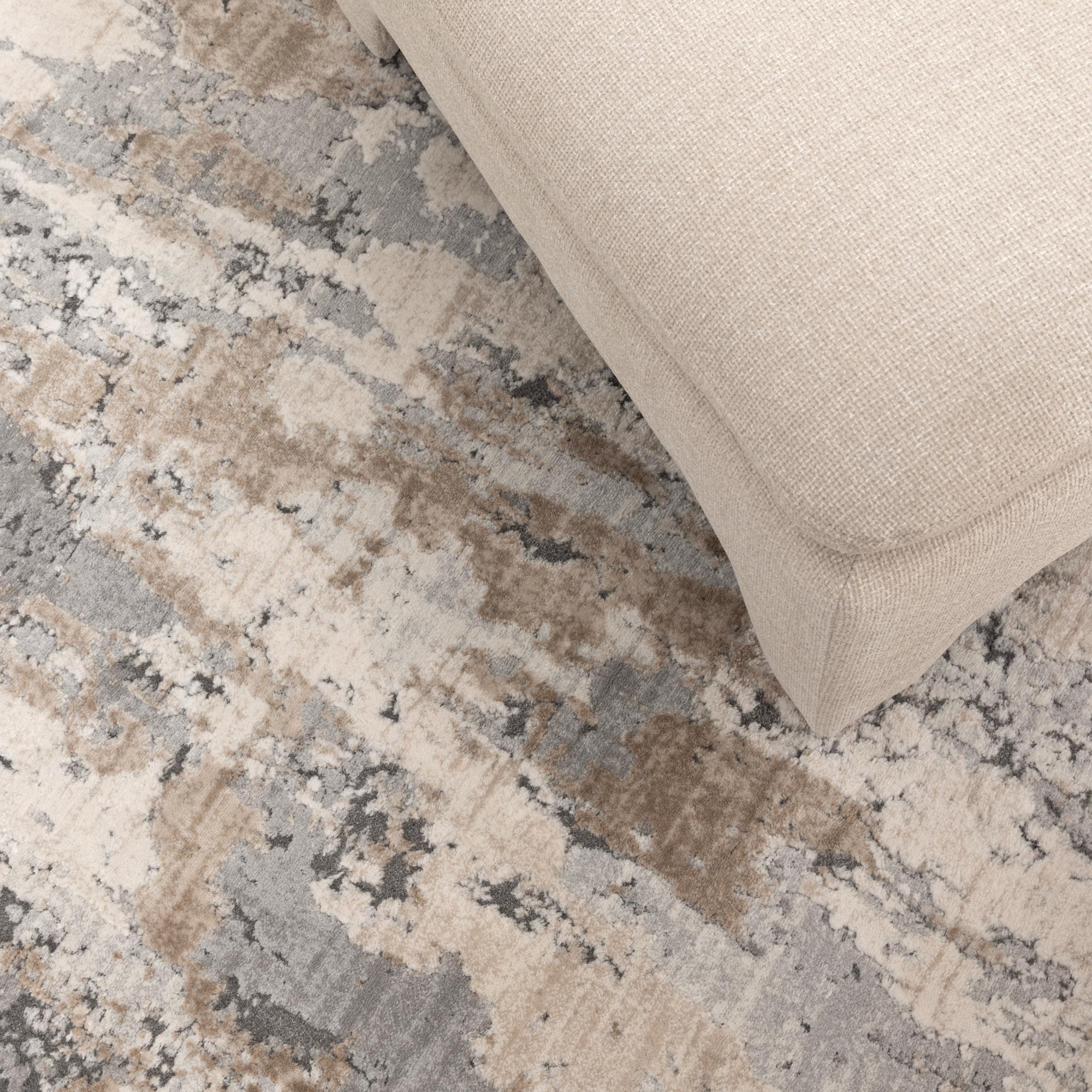 Maya Watercolour Astract Grey and Beige Rug - M106 - Floorsome - Area Rug - MAYA160M106 - Area Rug