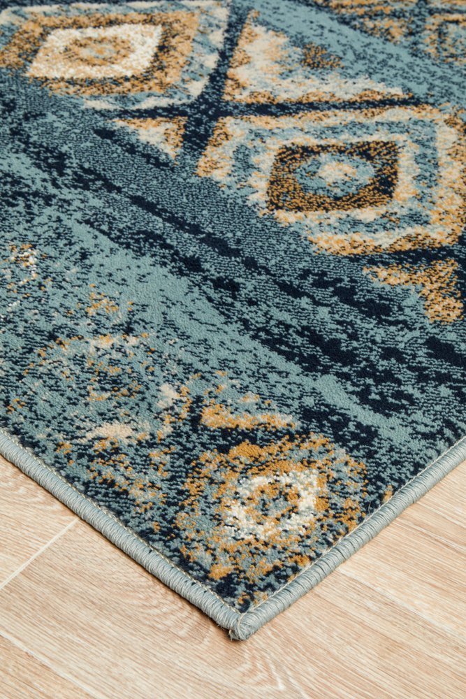 Mayfair Contrast Blue Rug - Floorsome - Traditional - OXF - 430 - BLU - 230X160 - Traditional