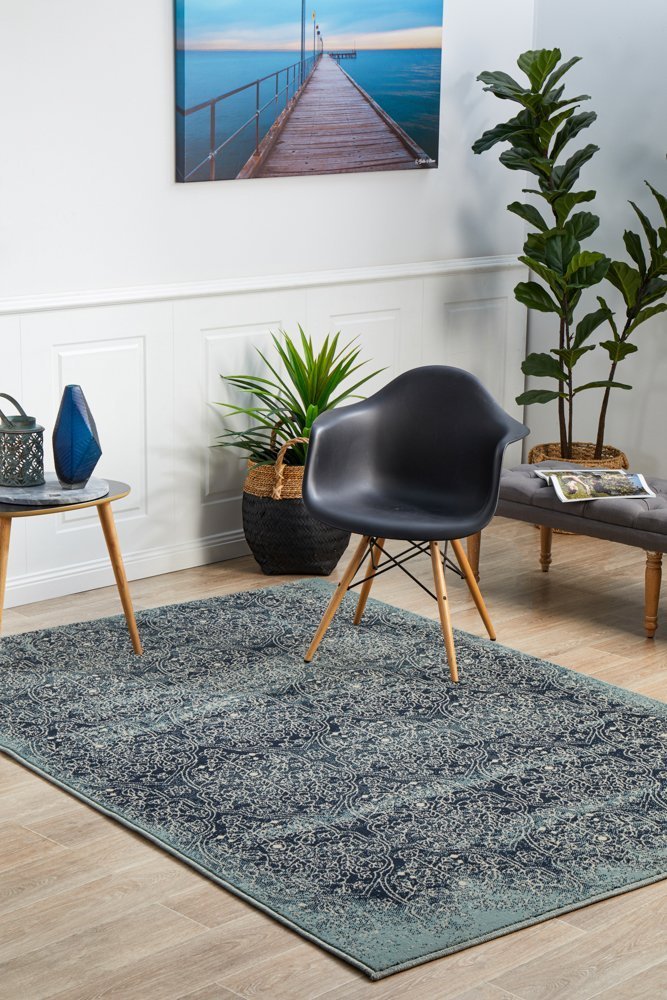 Mayfair Edge Denim Rug - Floorsome - Traditional - OXF - 435 - DEN - 230X160 - Traditional