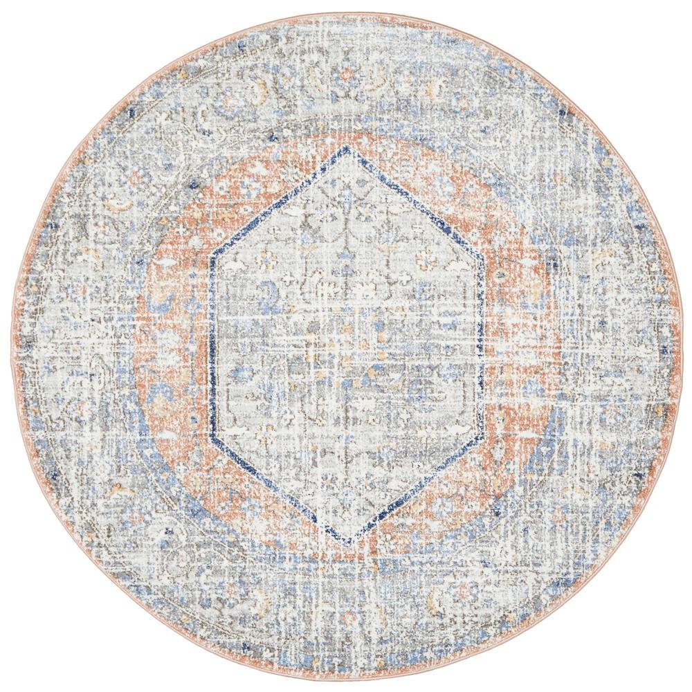 Mayfair Lorissa Peach Round Rug - Floorsome - MAYFAIR COLLECTION - MAY - LOR - PEA - 150X150 - MAYFAIR COLLECTION