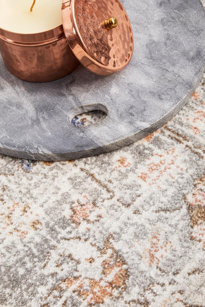 Mayfair Lorissa Silver Round Rug - Floorsome - MAYFAIR COLLECTION - MAY - LOR - SIL - 150X150 - MAYFAIR COLLECTION