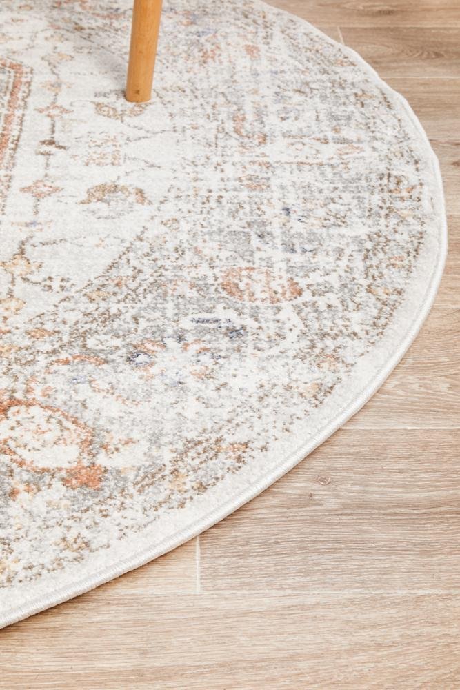 Mayfair Lorissa Silver Round Rug - Floorsome - MAYFAIR COLLECTION - MAY - LOR - SIL - 150X150 - MAYFAIR COLLECTION