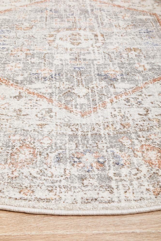 Mayfair Lorissa Silver Round Rug - Floorsome - MAYFAIR COLLECTION - MAY - LOR - SIL - 150X150 - MAYFAIR COLLECTION