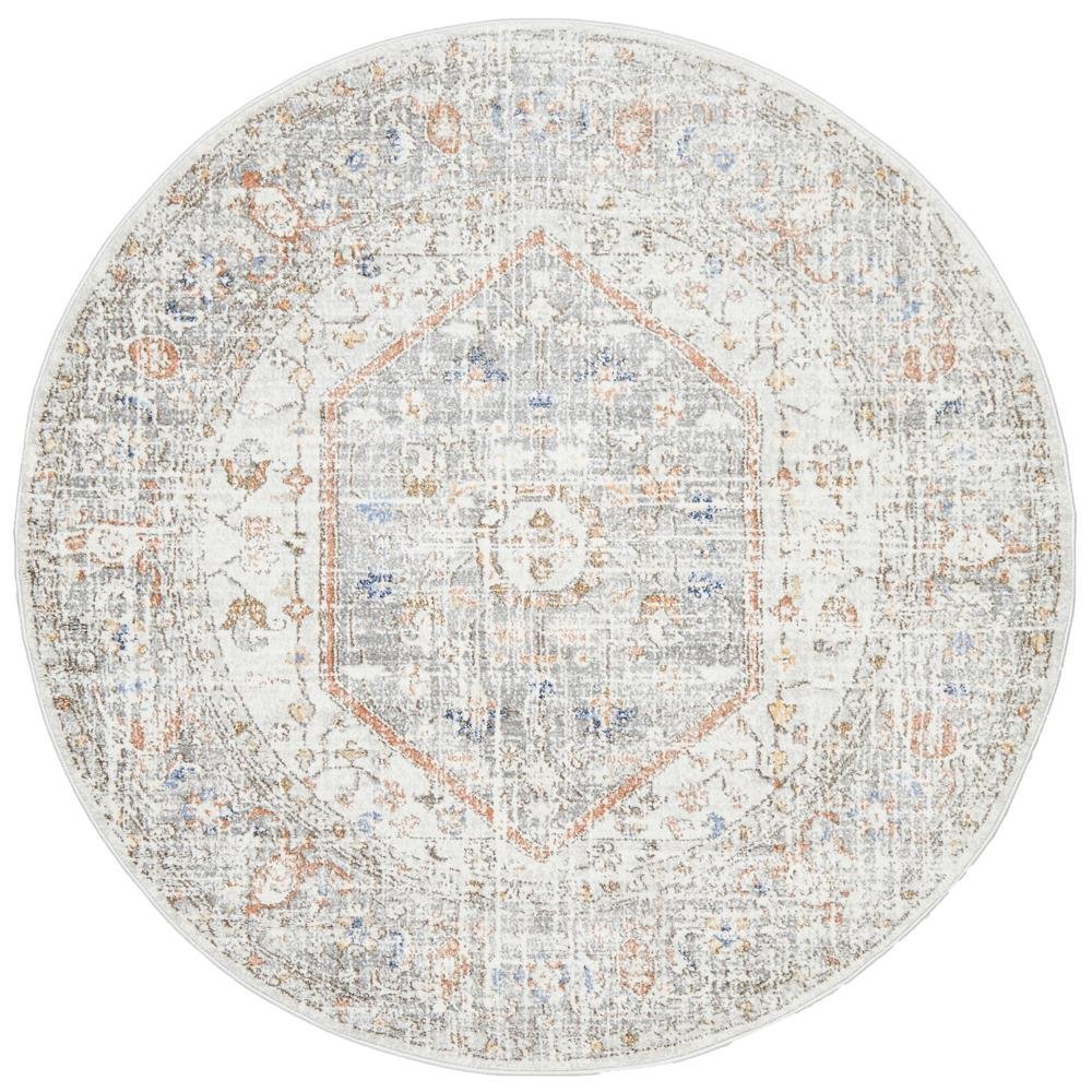 Mayfair Lorissa Silver Round Rug - Floorsome - MAYFAIR COLLECTION - MAY - LOR - SIL - 150X150 - MAYFAIR COLLECTION
